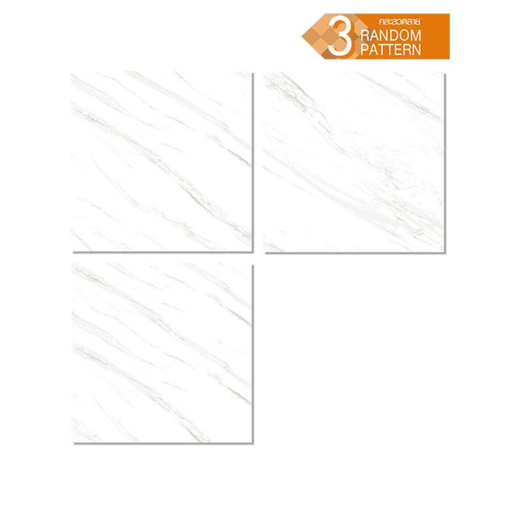 กระเบื้องพื้นพอร์ซเลน 60x60 ซม. TARA มูนไลท์ ไวท์ 1.44M2