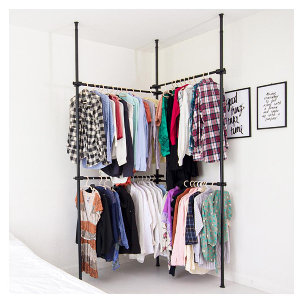 ราวแขวนผ้า 6 ราวแขวน TUGU R01B สีดำ