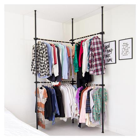 ราวแขวนผ้า 6 ราวแขวน TUGU R01B สีดำ_2