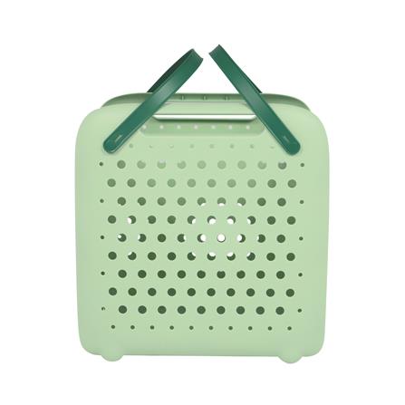 ตะกร้าผ้าหูหิ้วพับได้ PLIM FOLDABLE สีเขียว_2