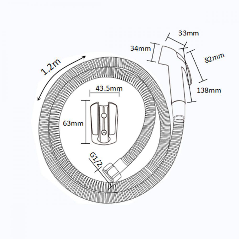 สายฉีดชำระครบชุด RASLAND RA 99556 สีโครม