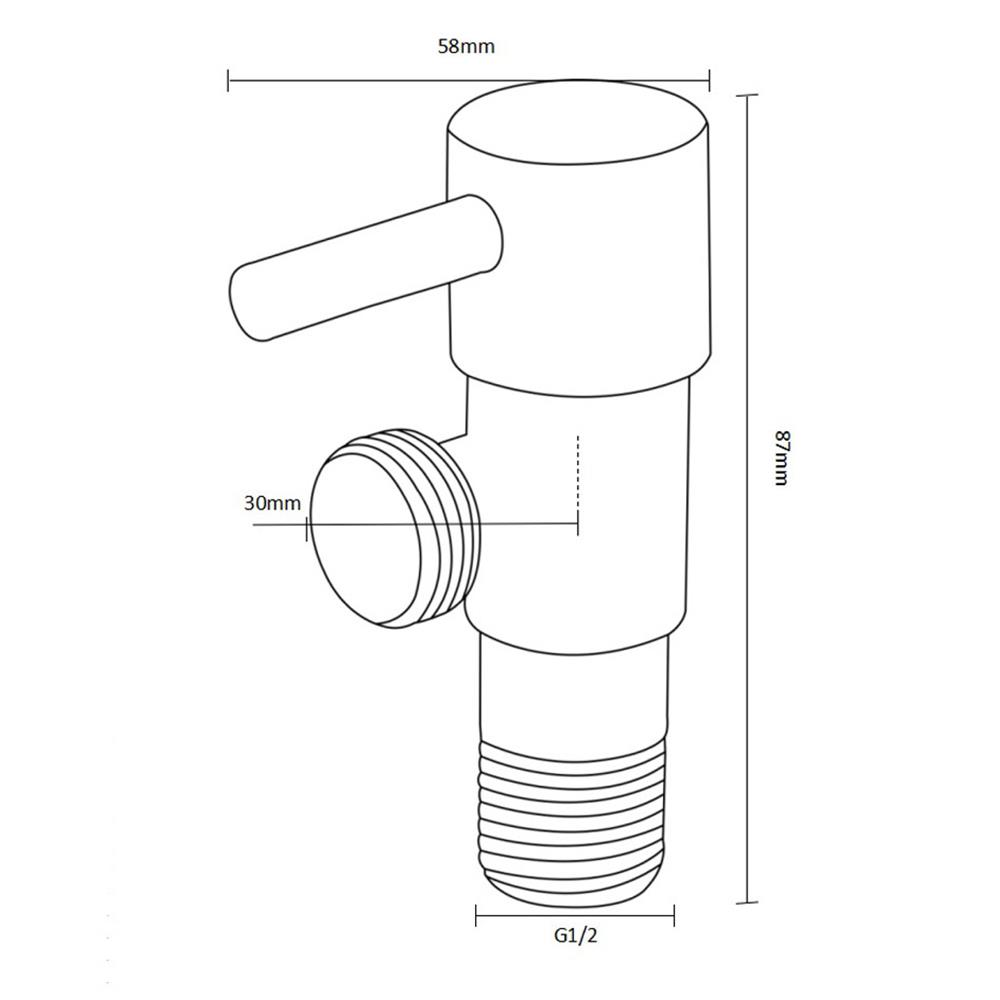 วาล์วฝักบัว 1 ทาง RASLAND RA BLACK-VALVE