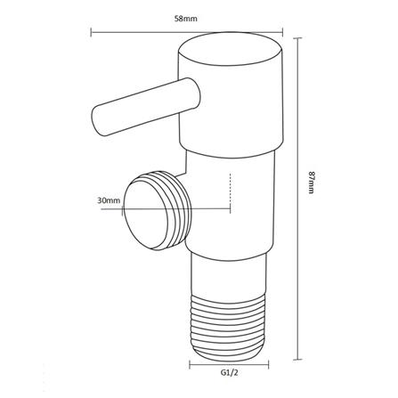 วาล์วฝักบัว 1 ทาง RASLAND RA BLACK-VALVE_1