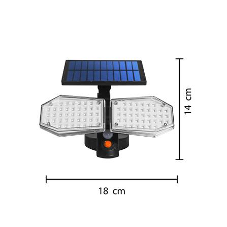 ไฟผนังภายนอก SOLAR CARINI 226137809 15.6 วัตต์ DAYLIGHT สีดำ_6