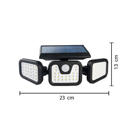 ไฟผนังภายนอก SOLAR CARINI 226418109 16 วัตต์ DAYLIGHT สีดำ_7