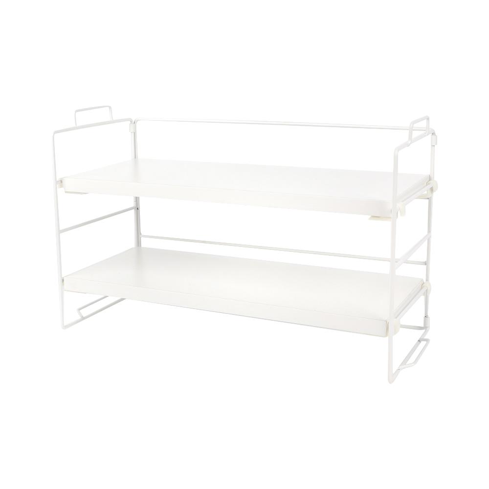 ชั้นวางของไม้ 2 ชั้น STACKO RUZ 37x16.5x24 ซม. สีขาว