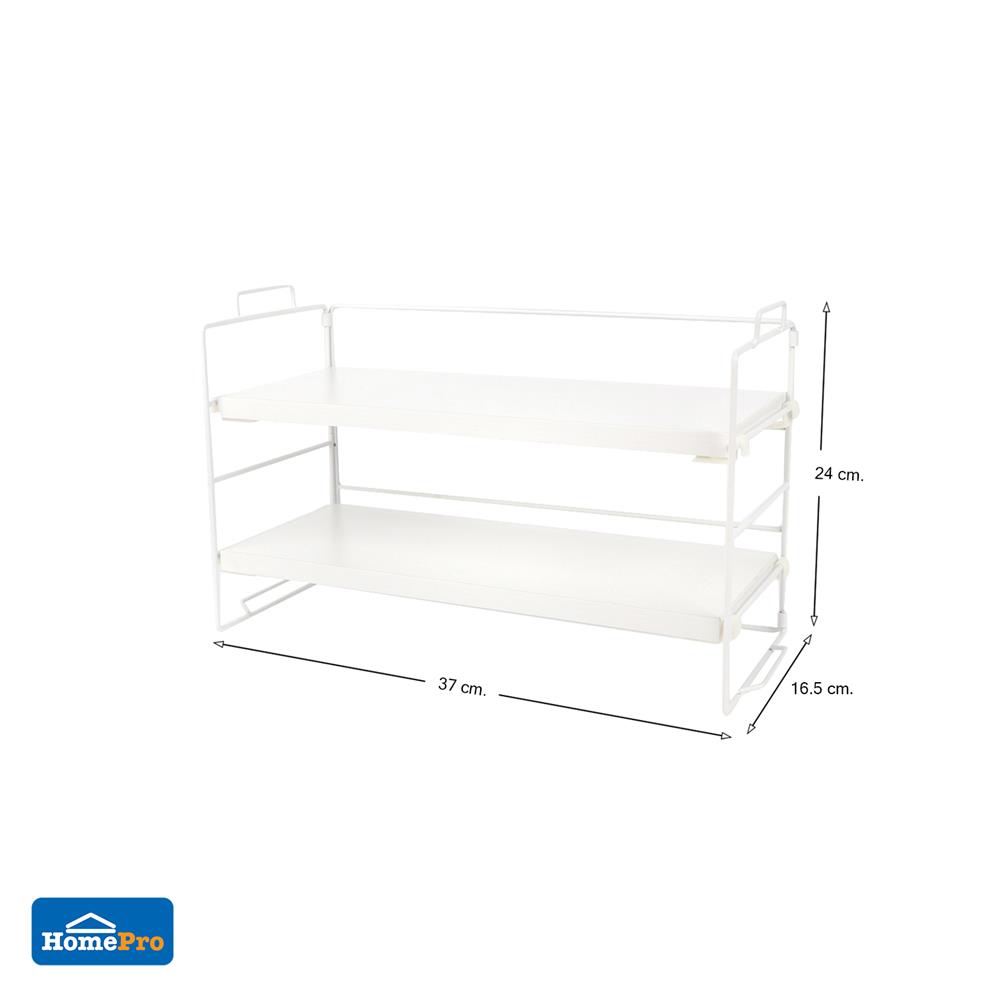 ชั้นวางของไม้ 2 ชั้น STACKO RUZ 37x16.5x24 ซม. สีขาว