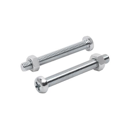 สกรูเกลียวมิลพร้อมนอต JP DEXZON 5X40 มม. แพ็ก 25 ชิ้น