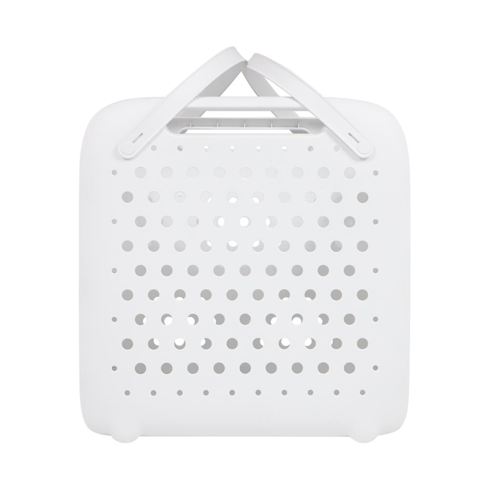 ตะกร้าผ้าหูหิ้วพับได้ PLIM FOLDABLE สีขาว