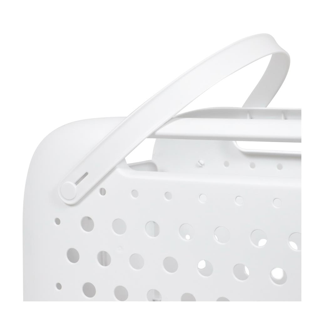 ตะกร้าผ้าหูหิ้วพับได้ PLIM FOLDABLE สีขาว