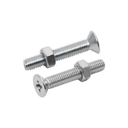 สกรูเกลียวมิลพร้อมนอต JF DEXZON 5X30 มม. แพ็ก 25 ชิ้น