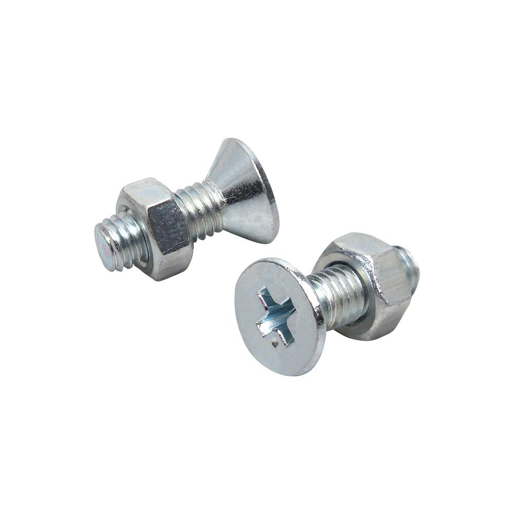 สกรูเกลียวมิลพร้อมนอต JF DEXZON 5X15 มม. แพ็ก 25 ชิ้น