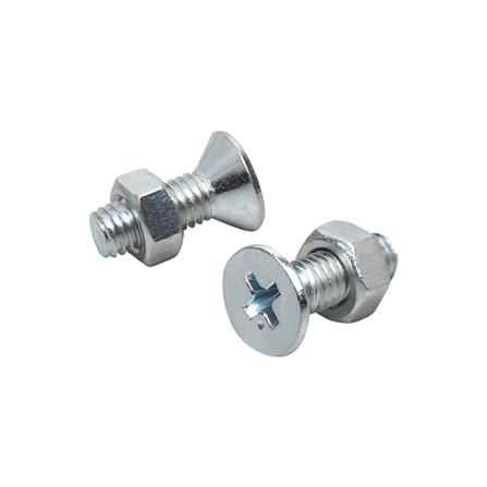 สกรูเกลียวมิลพร้อมนอต JF DEXZON 5X15 มม. แพ็ก 25 ชิ้น