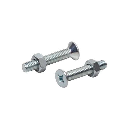 สกรูเกลียวมิลพร้อมนอต JF DEXZON 6X35 มม. แพ็ก 25 ชิ้น_0