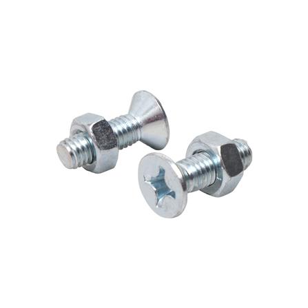 สกรูเกลียวมิลพร้อมนอต JF DEXZON 6X20 มม. แพ็ก 25 ชิ้น