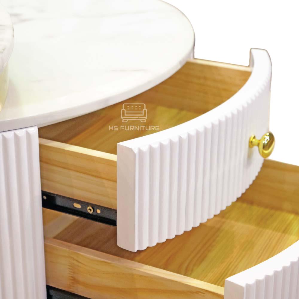 โต๊ะกลาง HS FURNITURE MALL CASEY สีขาว/ทอง