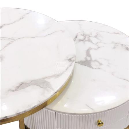 โต๊ะกลาง HS FURNITURE MALL CASEY สีขาว/ทอง_1