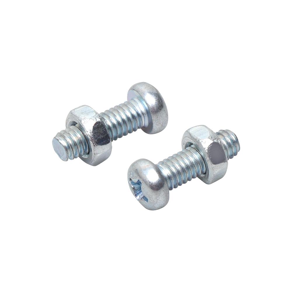 สกรูเกลียวมิลพร้อมนอต JP DEXZON 4X12 มม. แพ็ก 25 ชิ้น