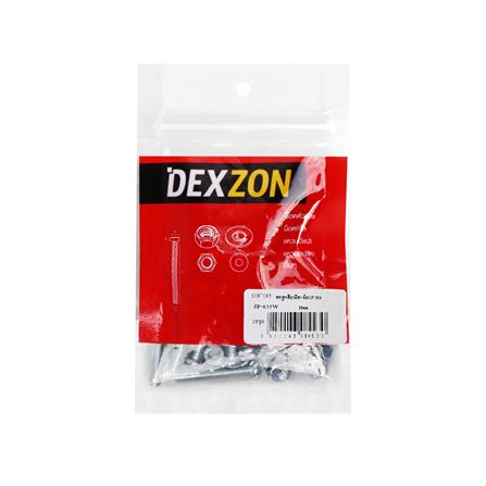 สกรูเกลียวมิลพร้อมนอต JP DEXZON 6X35 มม. แพ็ก 25 ชิ้น_1
