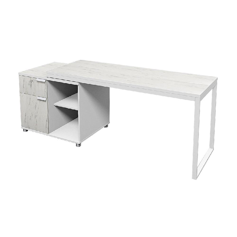 โต๊ะทำงานไม้ SURE HBD-1662 ลายหินอ่อนขาว