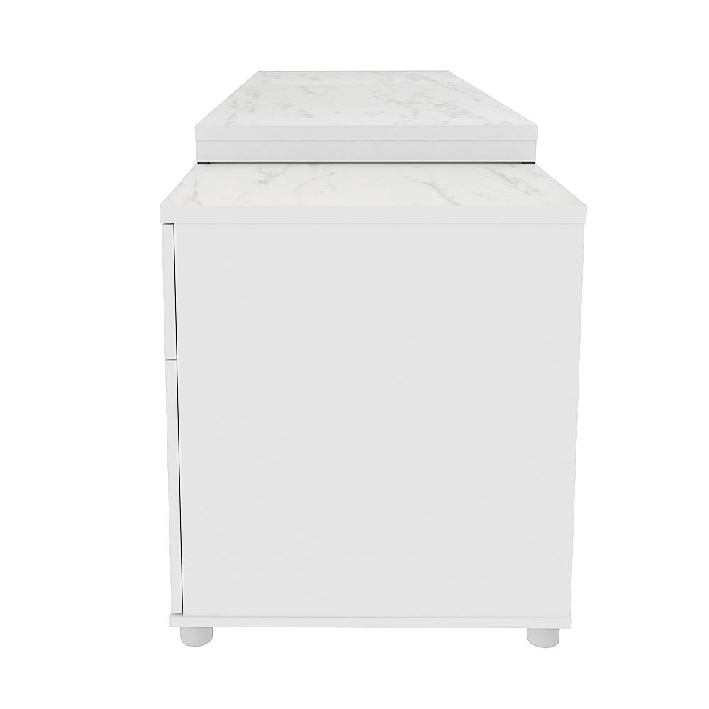 โต๊ะทำงานไม้ SURE HBD-1662 ลายหินอ่อนขาว