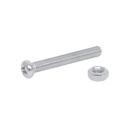 สกรูเกลียวมิลพร้อมนอต JP DEXZON 4X30 มม. แพ็ก 25 ชิ้น