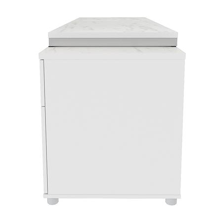 โต๊ะทำงานไม้ SURE HBD-1661 ลายหินอ่อน สีขาว_2