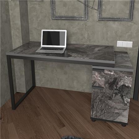 โต๊ะทำงานไม้ SURE HBD-1261 ลายหินอ่อนดำ_2