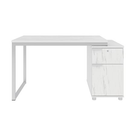 โต๊ะทำงานไม้ SURE HBD-1261 ลายหินอ่อนขาว