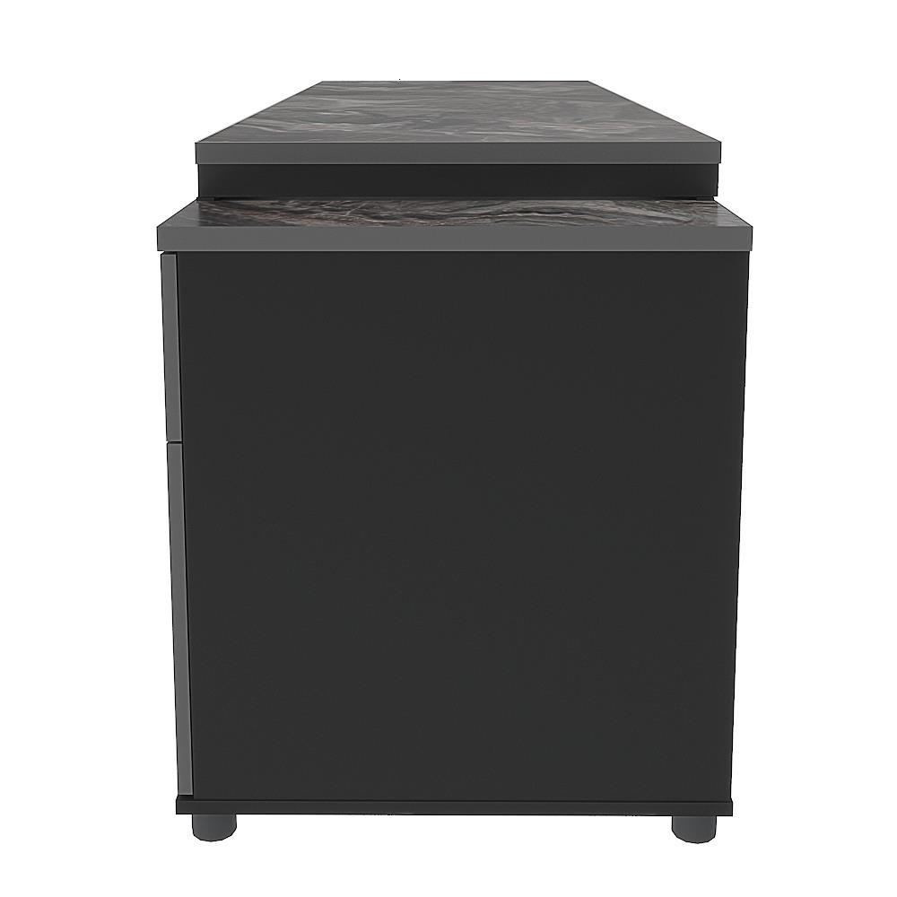 โต๊ะทำงานไม้ SURE HBD-1661 ลายหินอ่อนดำ