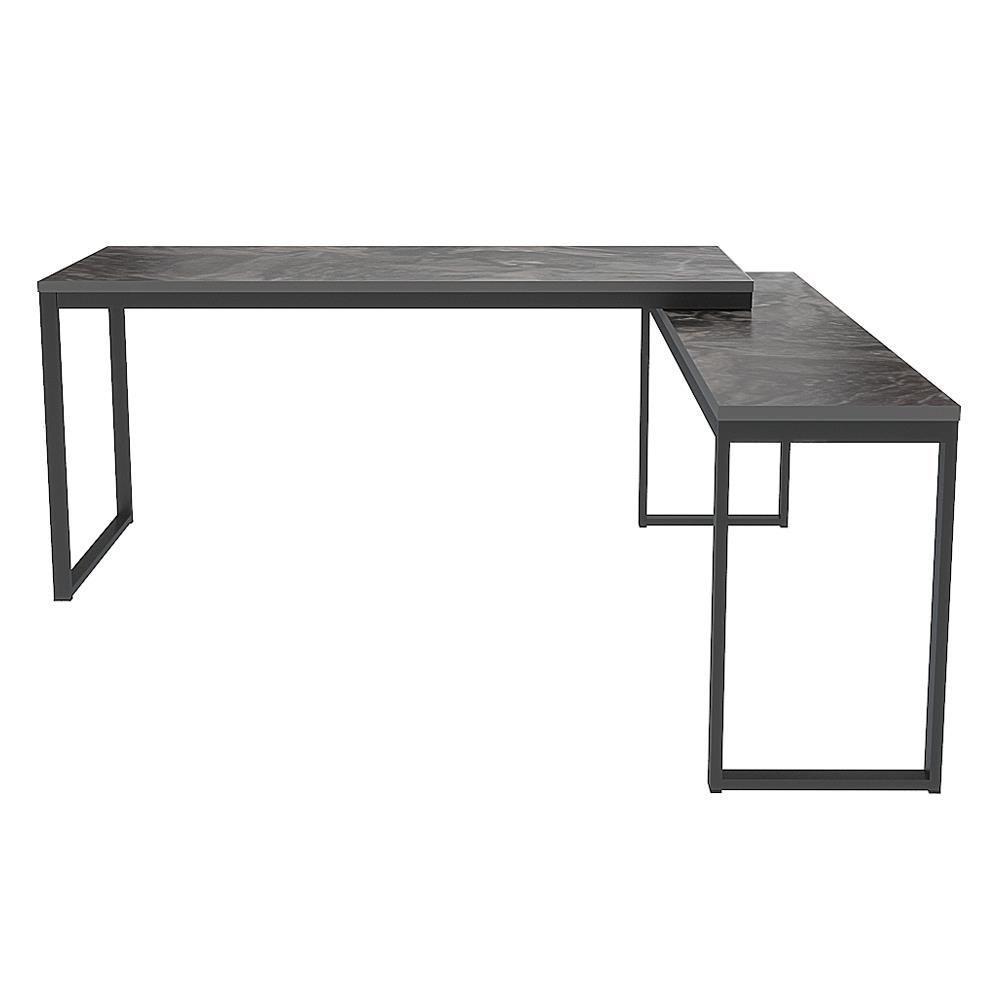 โต๊ะทำงานไม้ SURE HBD-1615 ลายหินอ่อนดำ