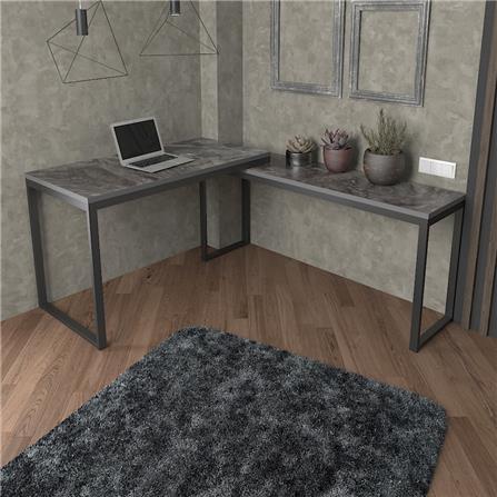 โต๊ะทำงานไม้ SURE HBD-1615 ลายหินอ่อนดำ_2