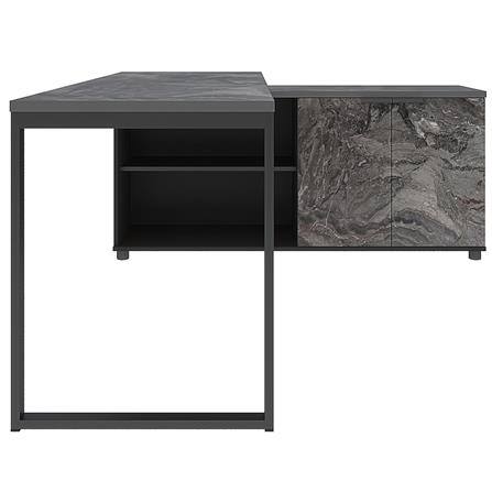 โต๊ะทำงานไม้ SURE HBD-1615C ลายหินอ่อน สีดำ_2