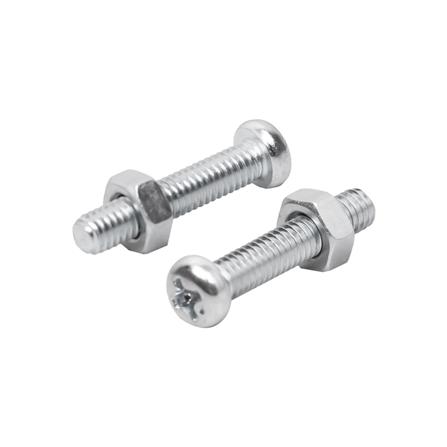 สกรูเกลียวมิลพร้อมนอต JP DEXZON 4X20 มม. แพ็ก 25 ชิ้น