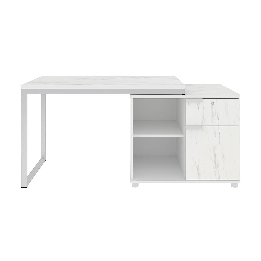 โต๊ะทำงานไม้ SURE HBD-1262 ลายหินขาว