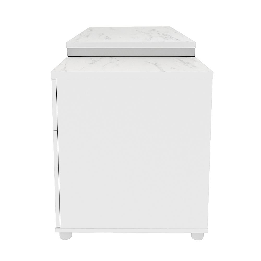 โต๊ะทำงานไม้ SURE HBD-1262 ลายหินขาว