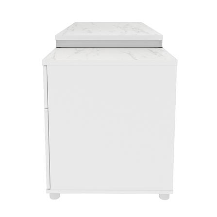 โต๊ะทำงานไม้ SURE HBD-1262 ลายหินขาว_2