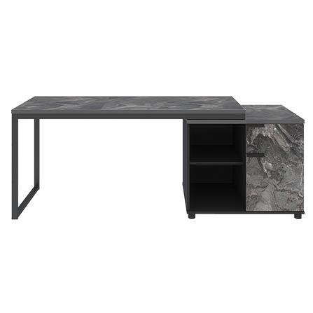 โต๊ะทำงานไม้ SURE HBD-1662 ลายหินอ่อนดำ_0