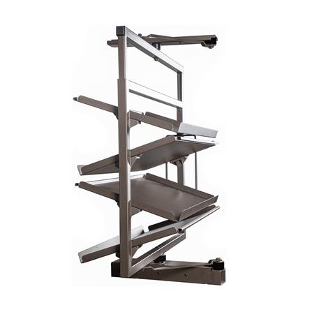 D.I.Y. ชั้นวางรองเท้า 4 ชั้น HAFELE หมุน 180 องศา สีมอคค่า_1