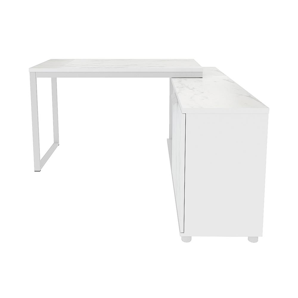 โต๊ะทำงานไม้ SURE HBD-1215C ลายหินอ่อนขาว