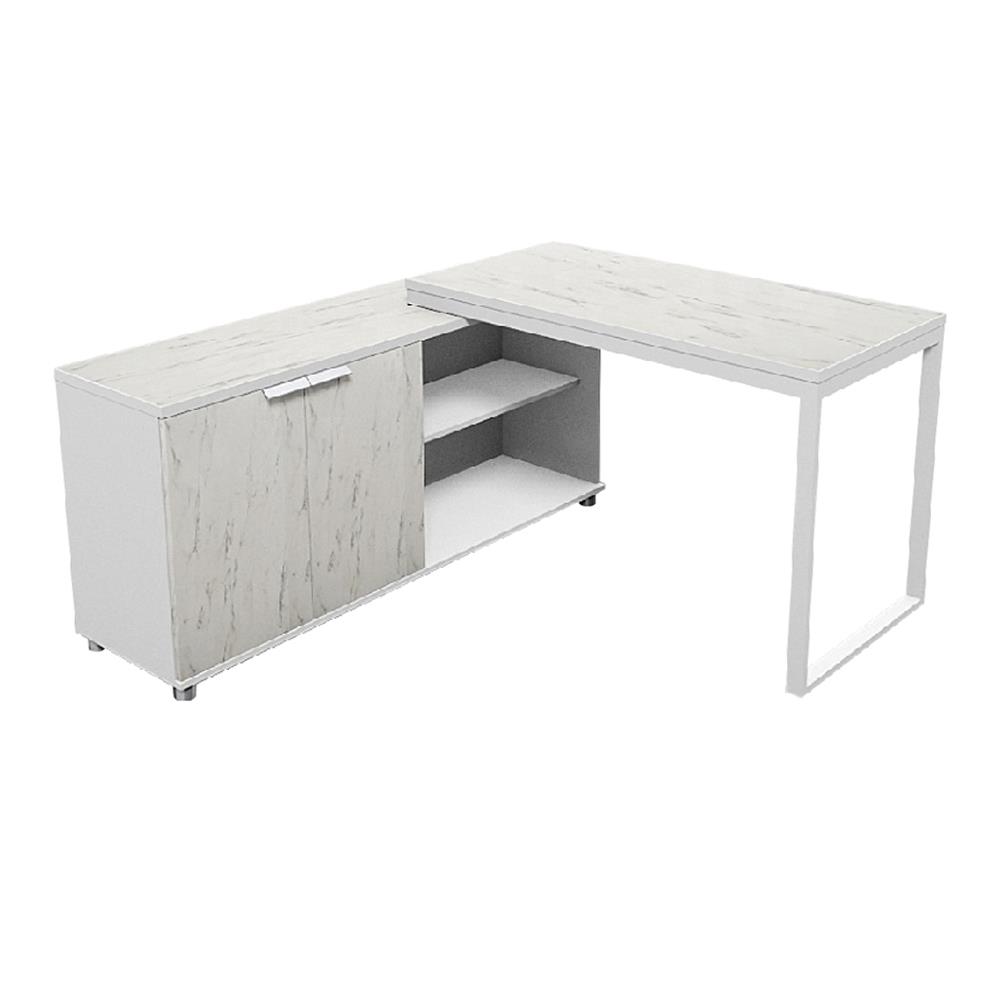 โต๊ะทำงานไม้ SURE HBD-1215C ลายหินอ่อนขาว