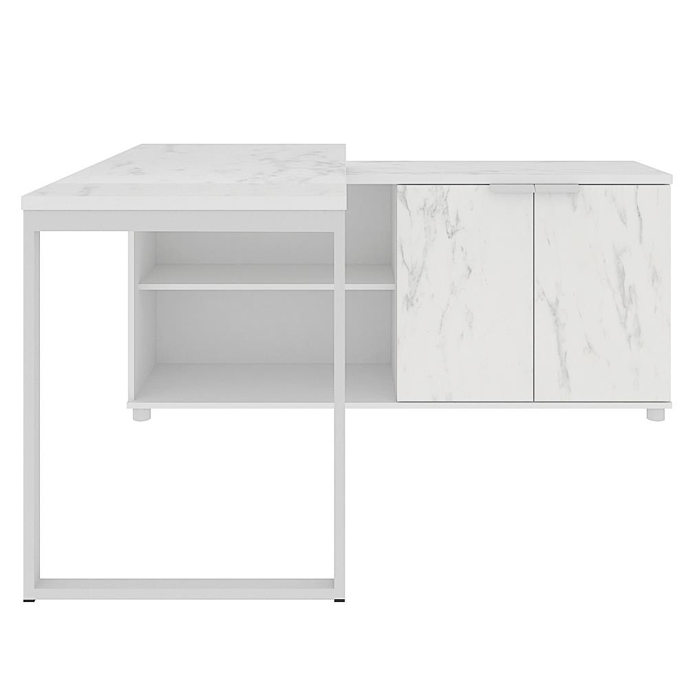 โต๊ะทำงานไม้ SURE HBD-1215C ลายหินอ่อนขาว