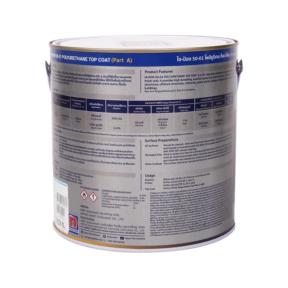 สีงานอุตสาหกรรม NIPPON PAINT HI-PON 50-01 PART A สีน้ำเงิน 4/5 แกลลอน