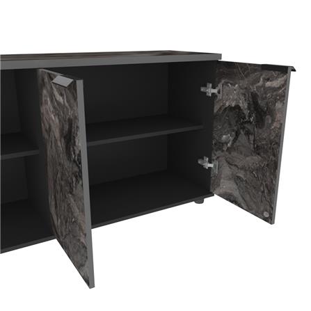 ตู้เอกสารบานผสม SURE HBC-1540 ลายหินอ่อน สีดำ_2