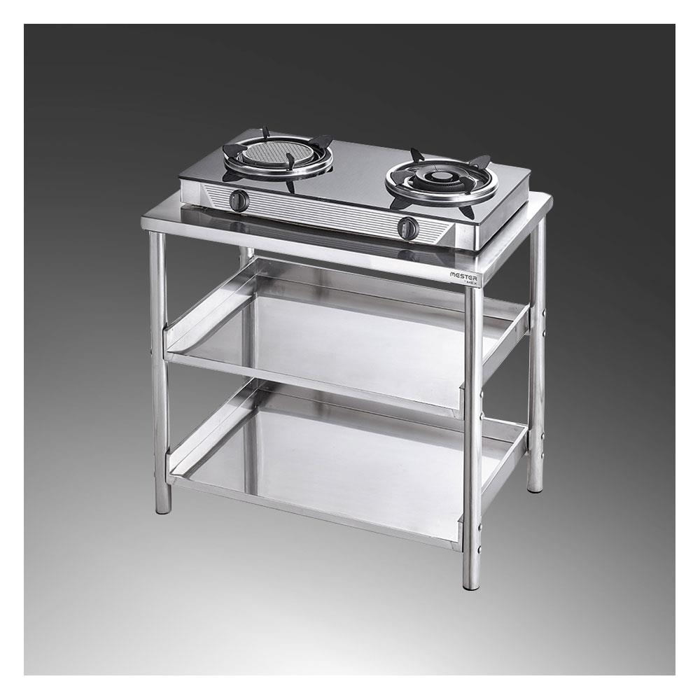 โต๊ะวางเตาคู่ MESTER SH 8071-1 สเตนเลส