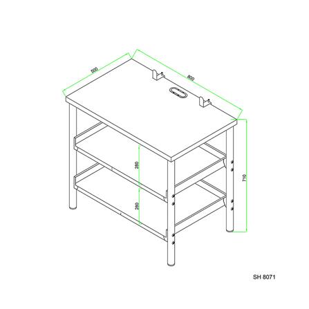 โต๊ะวางเตาคู่ MESTER SH 8071-1 สเตนเลส_3