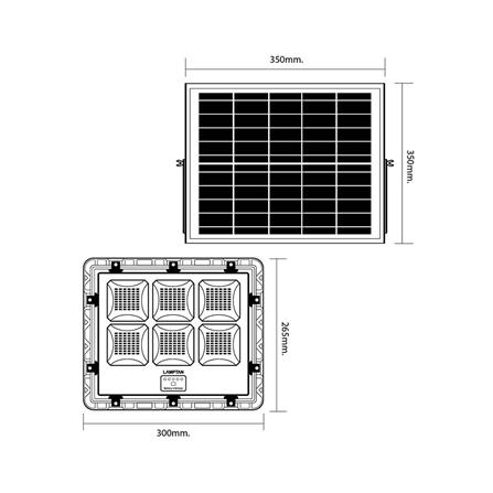สปอตไลท์ SOLAR LAMPTAN JUMBO 150 วัตต์ DAYLIGHT สีดำ_6