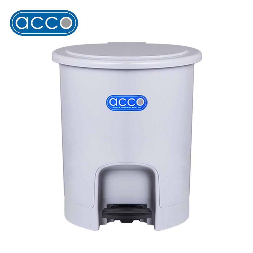 ถังขยะเหยียบกลม ACCO PASTEL 6L สีเทา