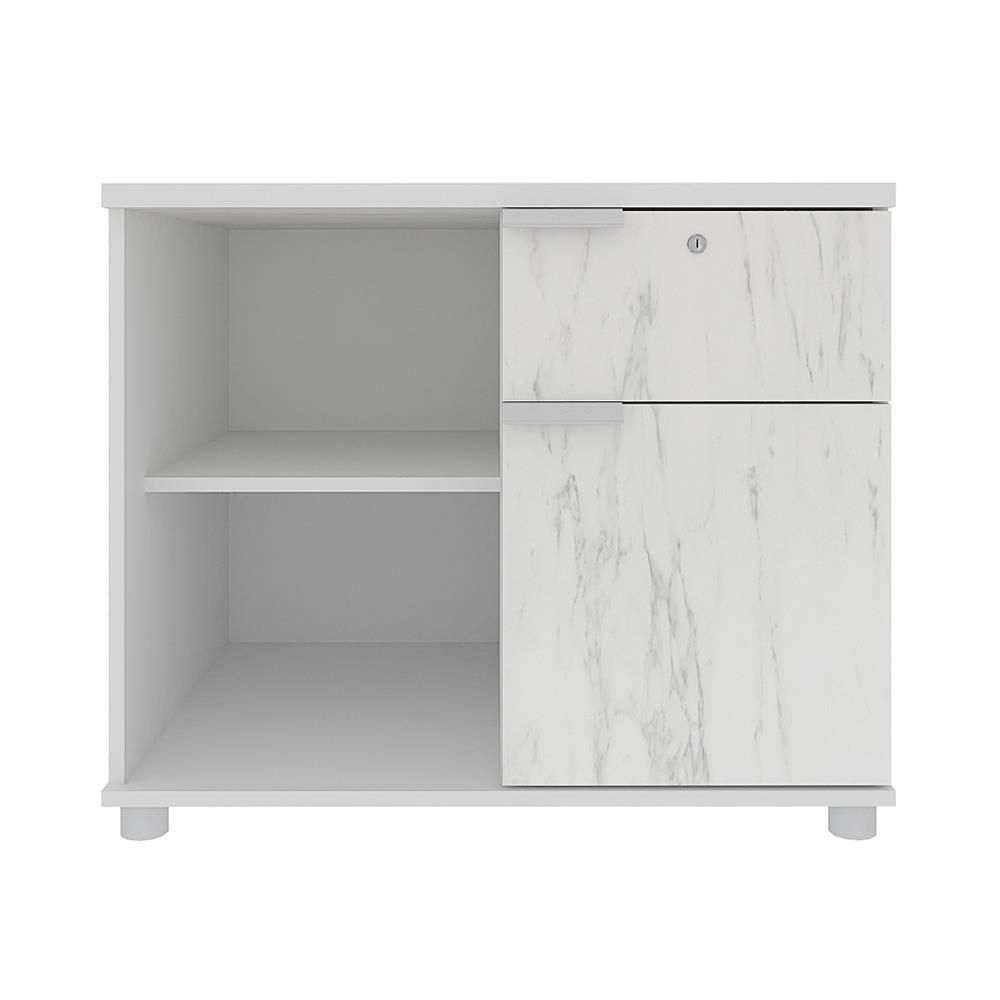 ตู้บานผสม SURE HBC-860 ลายหินอ่อน สีขาว