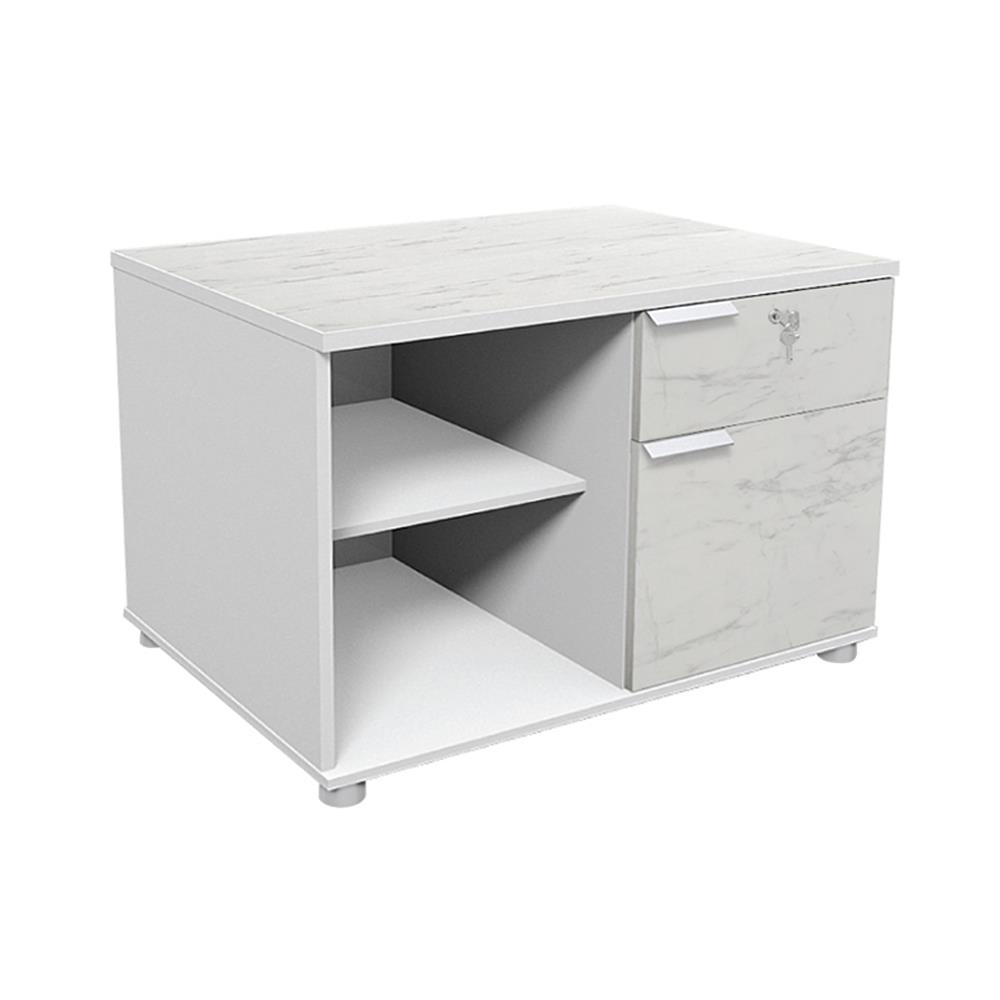 ตู้บานผสม SURE HBC-860 ลายหินอ่อน สีขาว